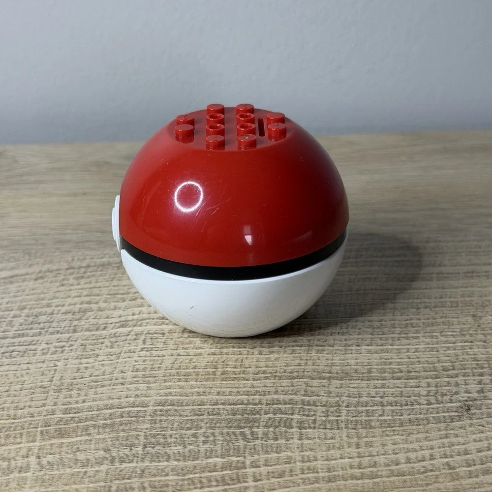 Mega Construx Pokemon Poke Ball Building Replacement Piece Base Only Red White‎
